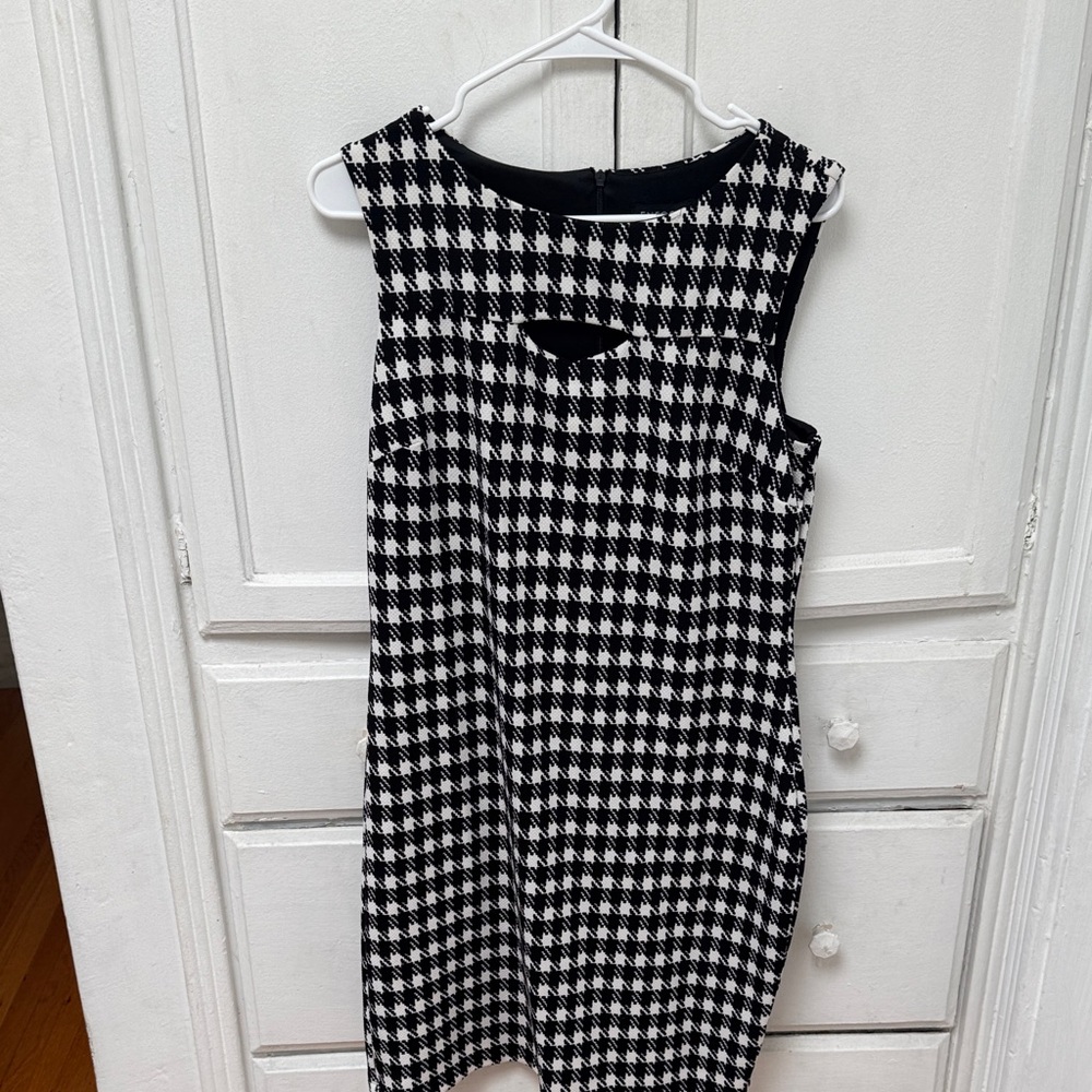 Enfocus Studio Monochrome Houndstooth Dress